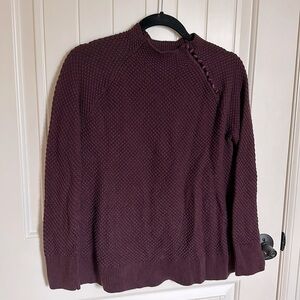 The loft vintage knit sweater with button detail